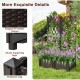 Raised garden bed with trellis in coffee color, featuring sturdy legs and elegant rattan texture for climbing plants.