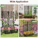Raised garden bed with trellis for climbing plants, made of durable coffee PP material, ideal for patio or garden use.