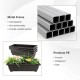 4-tier vertical raised garden bed with 4 detachable containers, featuring a robust metal frame and drainage holes for.