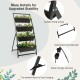 Detail of the reinforced cross metal bar on the 4-tier vertical raised garden bed for enhanced stability and support.