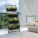 4-tier vertical raised garden bed with 4 detachable containers, perfect for patio or balcony gardening.