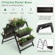 3-tier vertical raised garden bed with built-in drainage holes, featuring a detachable design for easy planting and.