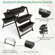 3-tier vertical raised garden bed with 5 removable plant boxes, sturdy metal frame, ideal for space-saving gardening.