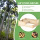 3-tier wooden raised garden bed made from natural fir wood, designed for healthy plant growth in various outdoor spaces.