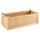 Folding wooden raised garden bed made of fir wood with removable bottom, ideal for growing herbs and flowers.