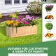 Folding wooden raised garden bed with removable bottom, perfect for growing flowers, herbs, and fruits in your garden.