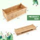 Folding wooden raised garden bed with removable bottom, 27.5" x 10" x 12", ideal for herbs, fruits, and flowers.
