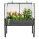 Mini greenhouse with roll-up zipper door, sturdy powder-coated frame, and PE cover for sun protection and weather.