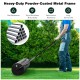 Metal lawn roller with detachable gripping handle, 17-gallon capacity, made of rust-resistant powder-coated metal for.