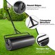 Metal lawn roller with detachable gripping handle, 17-gallon capacity, designed for stability and easy towing in.
