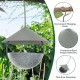 Metal hanging bird feeder with weatherproof dome, rust-proof frame, and protective roof for dry seeds, ideal for.