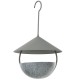 Metal hanging bird feeder and bath with weatherproof dome, featuring a rust-proof frame and convenient hanging hook.
