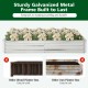 Metal galvanized raised garden bed, 6 x 3 ft, durable, weatherproof design for growing vegetables and flowers.