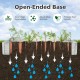 Metal galvanized raised garden bed with open-ended base, promoting root growth and preventing water accumulation.