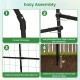 7.5 feet garden arch trellis with PE coated metal structure, featuring easy assembly steps for climbing plants.
