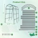 Garden arch trellis with PE coated metal structure, 7.5 feet tall, includes assembly parts and installation guide for.