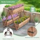 A close-up view of the sturdy A-shaped frame of the vertical raised garden bed, designed for optimal plant exposure.