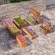 Freestanding Vertical Raised Garden bed with 3 Wooden Planter Boxes - Gallery View 6 of 10
