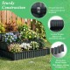 Three-tier heavy-duty metal raised garden bed planter box in black, designed for flexible planting and durability.
