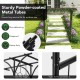 Metal garden arch with sturdy powder-coated finish, ideal for supporting climbing plants and enhancing garden.