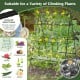 A-frame garden trellis with netting for climbing plants, featuring durable PE-coated metal tubes for outdoor use.