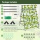 A-frame garden cucumber trellis with netting, featuring sturdy PE-coated metal tubes for climbing plants outdoors.