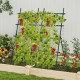 A-frame garden trellis for climbing plants, featuring sturdy clips and PE-coated metal tubes, ideal for flowers and.
