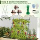 74-inch tall black garden trellis with A-frame structure, easy installation, perfect for climbing flowers and.