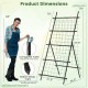 A-frame garden trellis for climbing plants, 74 inches tall, featuring sturdy clips and PE-coated metal tubes for.