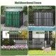 Black air conditioner fence panel with slatted surface, suitable for trash can, pool equipment, or pet enclosure.