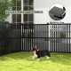 Air conditioner fence panel in black with protective caps, made of premium PVC, ideal for outdoor stability and air.