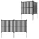Black air conditioner fence panel featuring a slatted design, ideal for vertical or horizontal connections in outdoor.