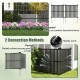 Air conditioner fence panel in black with slatted surface for air circulation, featuring horizontal and vertical.