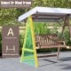A 2-person porch swing with a robust fir wood frame and adjustable tilt canopy, perfect for outdoor relaxation.