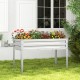 Galvanized raised garden bed with legs, featuring drainage holes and a 5.7 Cu.ft soil capacity for healthy plant growth.