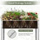 Galvanized raised garden bed with drainage holes, 10" depth, ideal for healthy plant growth and comfortable gardening.