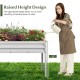 Elevated galvanized raised garden bed with legs, 32" height, ideal for comfortable gardening and healthy plant growth.