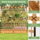 Large wooden planter container with trellis and hanging roof, made of durable fir wood for climbing plants and flowers.