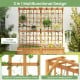 Large wooden planter container with trellis and hanging roof, made of durable fir wood, ideal for climbing plants and.