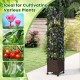 Tall raised garden bed with trellis, adjustable height, and lockable wheels for growing various plants like cucumbers.