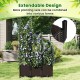 Tall raised garden bed with trellis, adjustable height, and lockable wheels, ideal for growing vegetables and flowers.