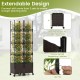 Tall raised garden bed with trellis, adjustable height, and lockable wheels, perfect for deep-root plants and outdoor.