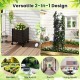 87-inch tall raised garden bed with trellis, adjustable height, and lockable wheels for versatile indoor and outdoor.