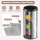 Automatic 8-gal trash can with a stainless steel frame, touchless operation, and anti-fingerprint design for easy.