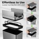 Slim 13.2 Gal kitchen trash can with stainless steel frame and wing lids, designed for efficient space use and odor.