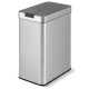 Slim 13.2 Gal kitchen trash can with stainless steel frame and wing lids, designed for space efficiency and odor.