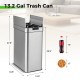 Slim 13.2 Gal stainless steel kitchen trash can with wing lids, featuring soft-close and infrared sensor design for.