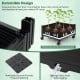 Garden Obelisk Trellis in black with self-drainage system, suitable for climbing plants, ideal for patios and gardens.