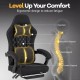Gaming chair with ergonomic design, headrest, and lumbar support for optimal comfort during long gaming sessions.