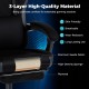 Close-up of the gaming chair's premium suede fabric and high-density sponge, designed for long-lasting comfort and.